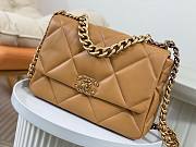 Chanel 19 Large Handbag Lambskin Brown  - 4