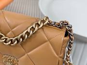 Chanel 19 Large Handbag Lambskin Brown  - 3
