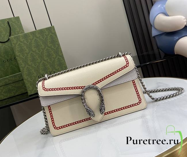 GUCCI | Dionysus GG Small Shoulder Bag In White/Red - 1