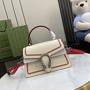 GUCCI | Small Dionysus Top Handle Bag In White/Red - 1