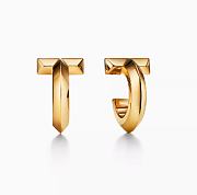 TIFFANY & CO T1 Hoop Earrings in Yellow Gold - 1