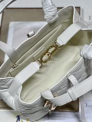 DIOR | Large Dior Toujours Bag White Macrocannage Crinkled Calfskin - 5