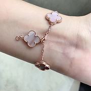 Van Cleef & Arpels Vintage Alhambra Bracelet In Pink  - 5