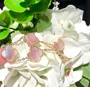 Van Cleef & Arpels Vintage Alhambra Bracelet In Pink  - 2