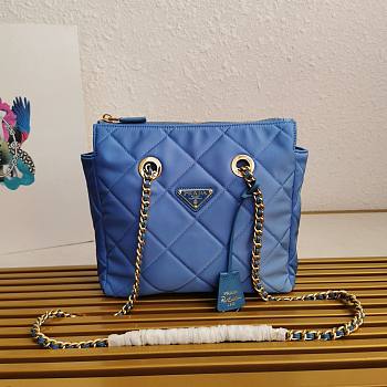 PRADA | Re-Nylon Tote Bag Chain In Blue