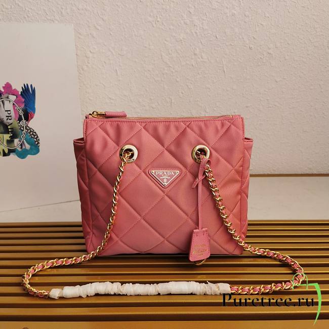 PRADA | Re-Nylon Tote Bag Chain In Pink - 1