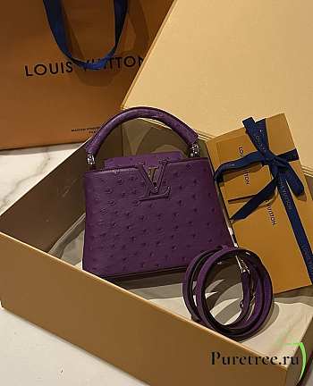 LOUIS VUITTON | Capucines Mini Bag Ostrich Leather - Handbags In Purple