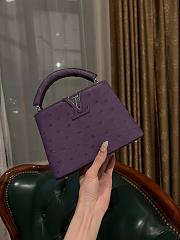 LOUIS VUITTON | Capucines Mini Bag Ostrich Leather - Handbags In Purple - 5