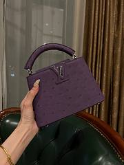 LOUIS VUITTON | Capucines Mini Bag Ostrich Leather - Handbags In Purple - 6