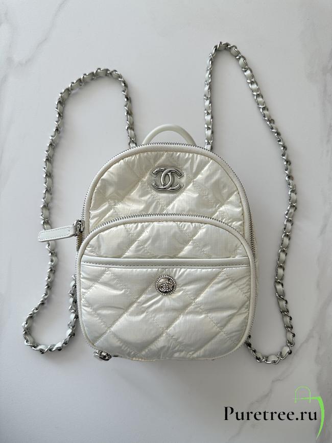 CHANEL | Backpack Mini Size In White  - 1