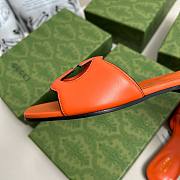 GUCCI | Women Interlocking G Slide Sandal Orange - 5