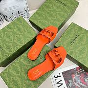 GUCCI | Women Interlocking G Slide Sandal Orange - 3