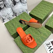 GUCCI | Women Interlocking G Slide Sandal Orange - 4