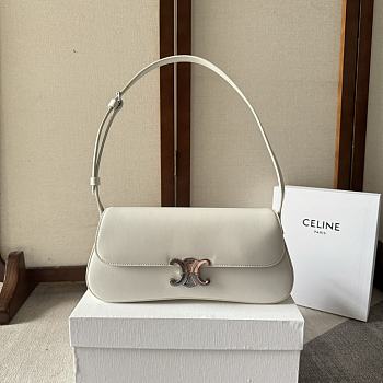 CELINE | Medium Lola Bag In Shiny Calfskin White