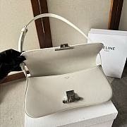 CELINE | Medium Lola Bag In Shiny Calfskin White - 5