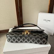 CELINE | Medium Lola Bag In Triomphe Canvas Two Tone Black - 3