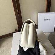 CELINE | Teen Victoire Bag In Supple Calfskin White - 3