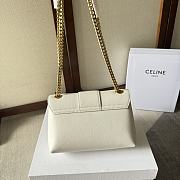 CELINE | Teen Victoire Bag In Supple Calfskin White - 4