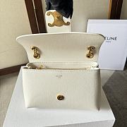 CELINE | Teen Victoire Bag In Supple Calfskin White - 6