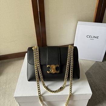 CELINE | Teen Victoire Bag In Supple Calfskin Black