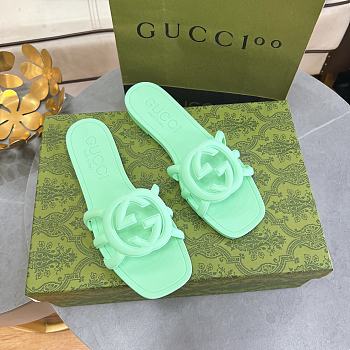 GUCCI | Women Interlocking Sandals Green Color