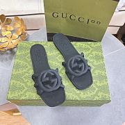 GUCCI | Women Interlocking Sandals Black Color - 1