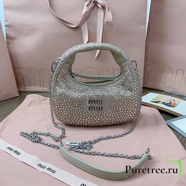 MIUMIU | Women's Metallic Wander Embellished Mini Tote Bag - 1