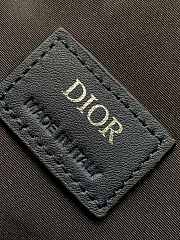 DIOR | Saddle Bag Navy Blue CD Diamond Canvas and Smooth Calfskin - 3