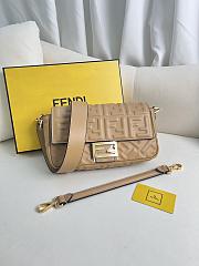 FENDI | Baguette Beige Leather Bag - 1