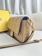 FENDI | Baguette Beige Leather Bag - 5