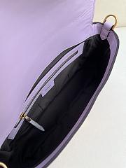 FENDI | Baguette Purple Leather Bag - 5