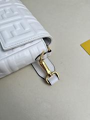 FENDI | Baguette White Leather Bag - 5