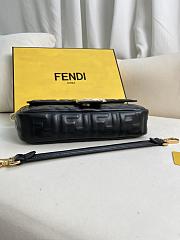 FENDI | Baguette Black Nappa Leather Bag With FF Motif - 5