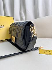 FENDI | Baguette Black Nappa Leather Bag With FF Motif - 4