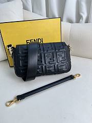 FENDI | Baguette Black Nappa Leather Bag With FF Motif - 2