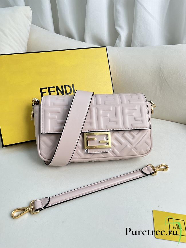 FENDI | Baguette Pink Nappa Leather Bag - 1