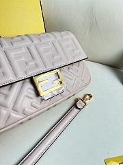 FENDI | Baguette Pink Nappa Leather Bag - 3