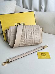 FENDI | Baguette Light Beige Leather Bag - 6