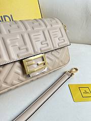 FENDI | Baguette Light Beige Leather Bag - 5