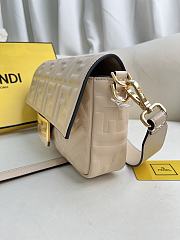 FENDI | Baguette Light Beige Leather Bag - 4