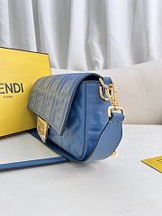 FENDI | Baguette Dark Blue Nappa Leather Bag - 5