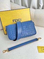 FENDI | Baguette Dark Blue Nappa Leather Bag - 3