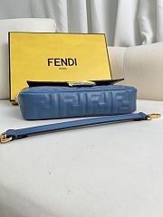 FENDI | Baguette Dark Blue Nappa Leather Bag - 2