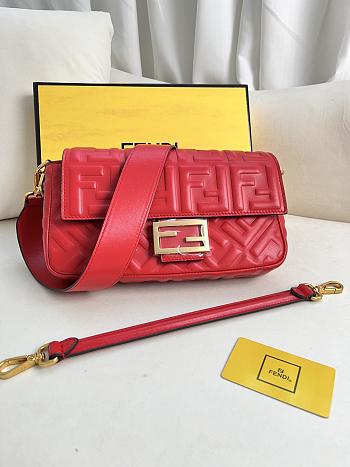 FENDI | Baguette Red Nappa Leather Bag