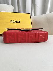 FENDI | Baguette Red Nappa Leather Bag - 4