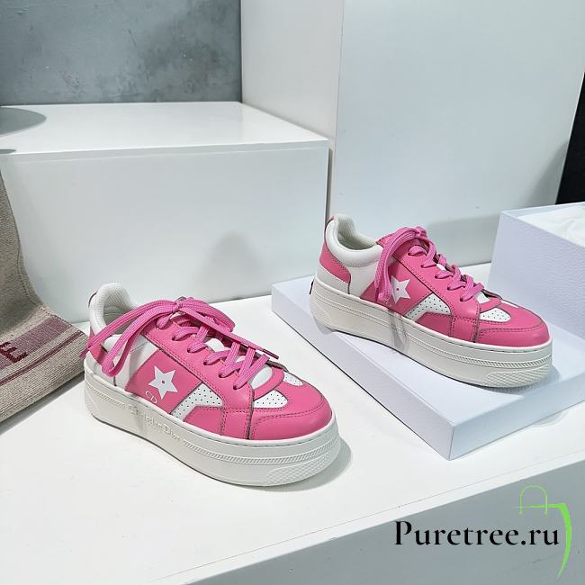 DIOR | Star Platform Sneaker In Pink - 1