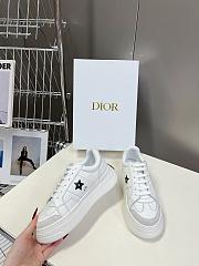 DIOR | Star Platform Sneaker In White - 4