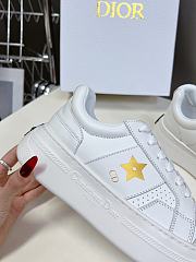 DIOR | Star Platform Sneaker In White/Yellow - 6