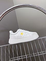 DIOR | Star Platform Sneaker In White/Yellow - 4