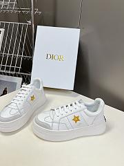 DIOR | Star Platform Sneaker In White/Yellow - 3